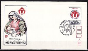 South Korea, Scott cat. 1359. Catholic Church in Korea issue. First day cover. ^