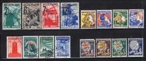 Netherlands 1932-1933 Charity 4 Sets Complete Used #B54-69 CV$107