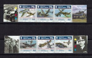 Isle of Man: 2010, 70th Anniversary of the Battle of Britain,  MNH set + M/Sheet