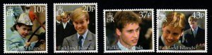 FALKLAND ISLANDS SG876/9 2000 18th BIRTHDAY OF PRINCE WILLIAM  USED