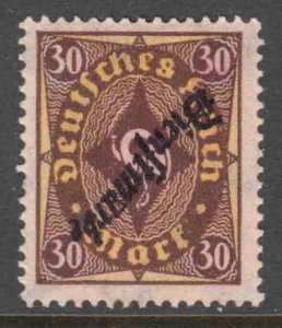 GERMANY 183 UNLISTED OFFICIAL INVERTED OVERPRINT ERROR SIGNED VF UNUSED SOUND