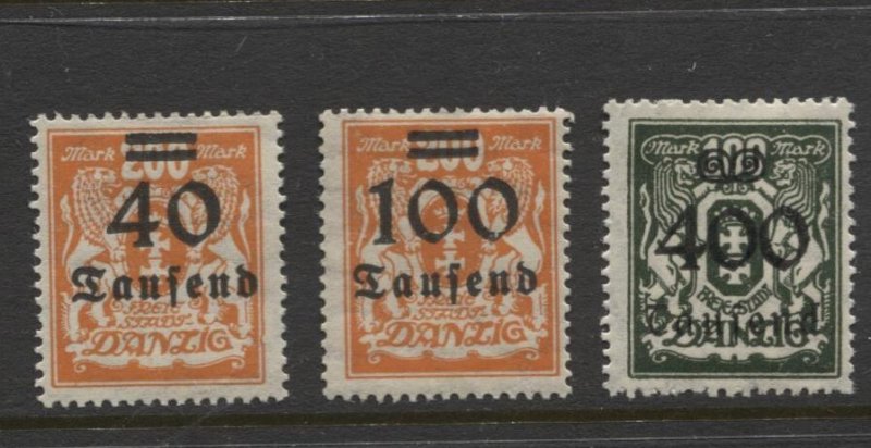 STAMP STATION PERTH -Danzig #137-139  MLH