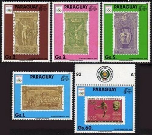 Paraguay 2312ad-2313,MNH.Mi 4445-2449. Olympics Barcelona-1992. Stamp on stamp. 