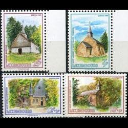 LUXEMBOURG 1989 - Scott# B371-4 Chapels Set of 4 NH