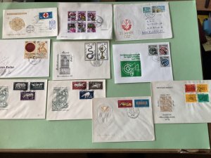 German Democratic Republic postal stamps covers 10 items Ref A1455