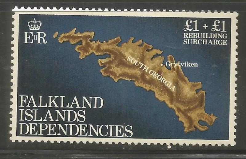 FALKLAND ISLANDS   1LB1   MNH,  REBUILDING TYPE