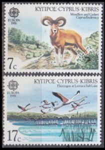 1986 Cyprus 655-656 Fauna / Europa Cept 2,50 €​​​​​​​