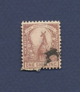 NEW SOUTH WALES - 82c - Kangaroo - perf 12x12 - used - 1889