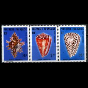 FR.POLYNESIA 1976 - Scott# C138-40 Sea Shells Set of 3 NH