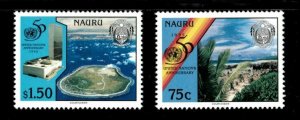 Nauru 1995 - United Nations, 50th Anniversary - Set of 2v - Scott 428-29 - MNH