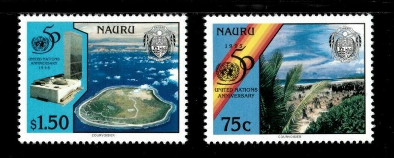 Nauru 1995 - United Nations, 50th Anniversary - Set of 2v - Scott 428-29 - MNH