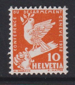 Switzerland  #211  MNH 1932  dove on broken sword 10c