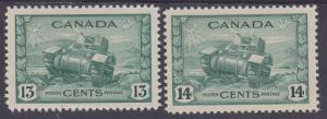 CANADA 1942 WAR EFFORT TANK 13C AND 14C MNH **