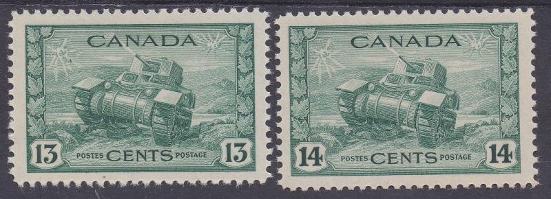 CANADA 1942 WAR EFFORT TANK 13C AND 14C MNH **