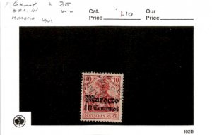 Germany Offices Morocco, Postage Stamp, #35 Used, 1906 (AC)