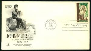 #1245 John Muir - Artcraft Cachet!