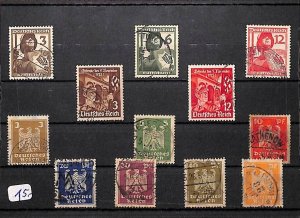 E0062 Germany Empire German Reich mix lot stamps selection coat of arms military