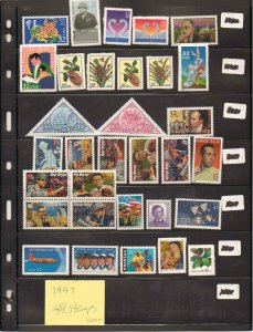 1997 MINT NH COMPLETET COMMEMORATIVE YEAR SET OF 49 STAMPS