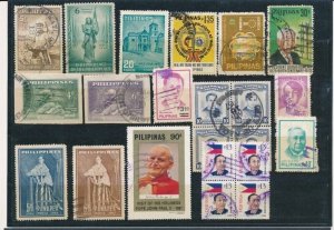 D387201 Philippines Nice selection of VFU Used stamps