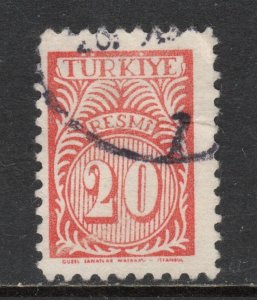 Turkey  Scott# O46  used single