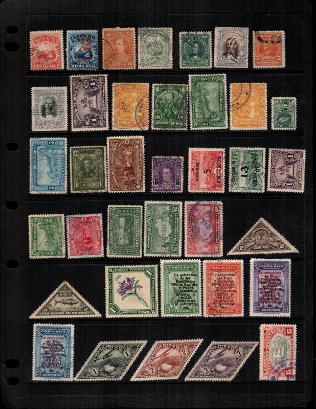 Costa Rica 33 diff  mint hinged and used