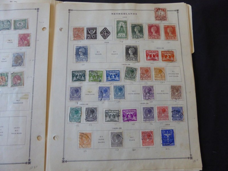 Netherlands 1872-1965 Stamp Collection on Scott International Pages