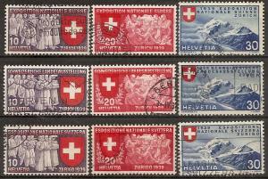 Switzerland  247-55 Used 1939 National Expostion CV $21.70