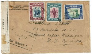 North Borneo 1940 Jesselton cancel on cover to the U.S., censored