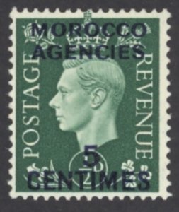 Great Britain Morocco Sc# 440 MH 1937 5c on ½p King George VI