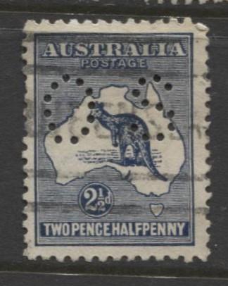 Australia - Scott 46 - Kangaroo -1915 - FU - Wmk 10 - 2.1/2d Stamp