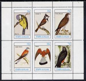 Staffa 1982 Birds #09 (Blue Tit, Kestrel, Hobby etc) perf...