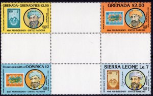 JUDAICA MAIMONIDES Grenada-Grenadines-Dominica-Sierra Leone CROSS BLOCK MNH RARE