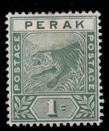 MALAYA Perak Scott 42 Mint no Gum 1892 Tiger  stamp