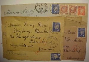 FRANCE OF 1940'S 2 COVERS & 4 FRONTS ONLY