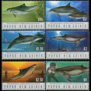 PAPUA NEW GUINEA 2003 - Scott# 1092-7 Dolphin Set of 6 NH