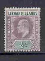 Leeward Islands  Sc 20 1902 1/2d E VII stamp mint