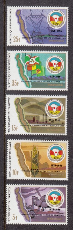 Burundi Scott #643-647 MNH