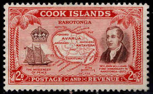 Cook Islands Scott 133 Mint No Gum map stamp