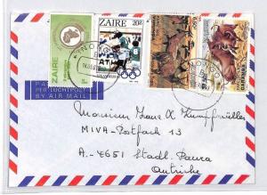 Zaire *Inongo* Airmail Cover MISSIONARY VEHICLES ANIMALS OLYMPICS 1988 CA195