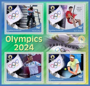 Stamps. Olympic Games in Paris 2024 2023 year, 1+1 sheets  perforated  NEW