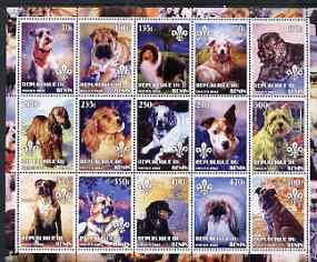 BENIN - 2002 - Paintings of Dogs - Perf 15v Sheet - M N H - Private Issue