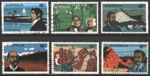 Australia SC#630-635 18¢ 19th Century Explorers (1976) Used