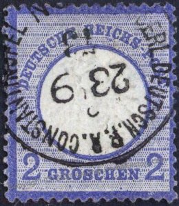 German 1873 Offices in Turkey 2 Gr Lg Eagle MiV21a Vorlaufer Forerunner C 106498