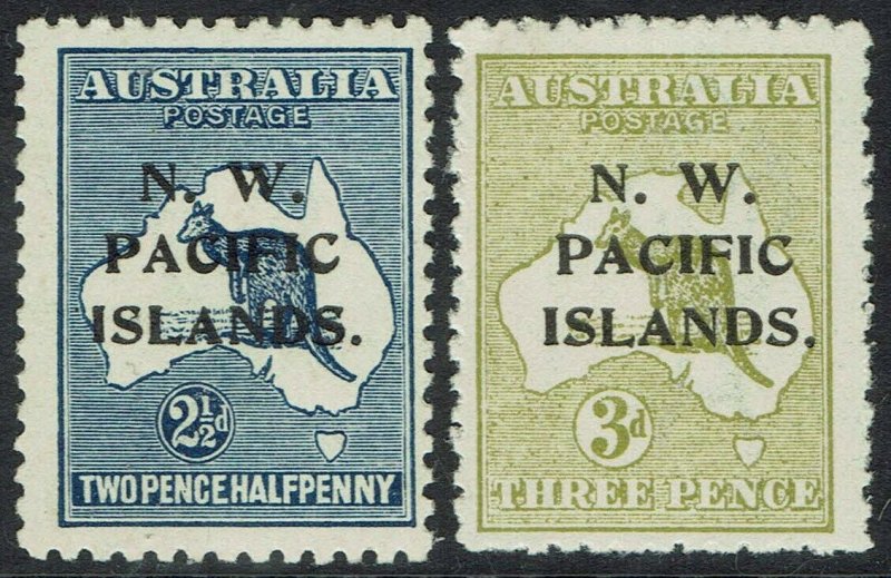 NWPI NEW GUINEA 1918 KANGAROO 21/2D AND 3D 3RD WMK