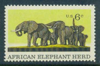 1388 6c African Elephants Fine MNH