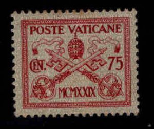 Vatican Scott 7 Toned Gum Papal Arms stamp