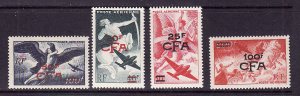 France-Reunion-Sc#C35-8-unused hinged airmail set-Planes-