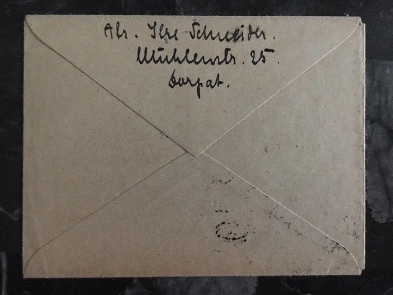 1920 Tartu Estonia Register Cover to Germany