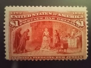 Sc# 241 MNH -*PRICE DROP* 1893 Colombian Issue $1 salmon
