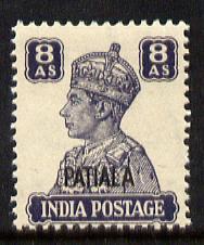 Indian States - Patiala 1941-46 KG6 8a slate-violet unmou...